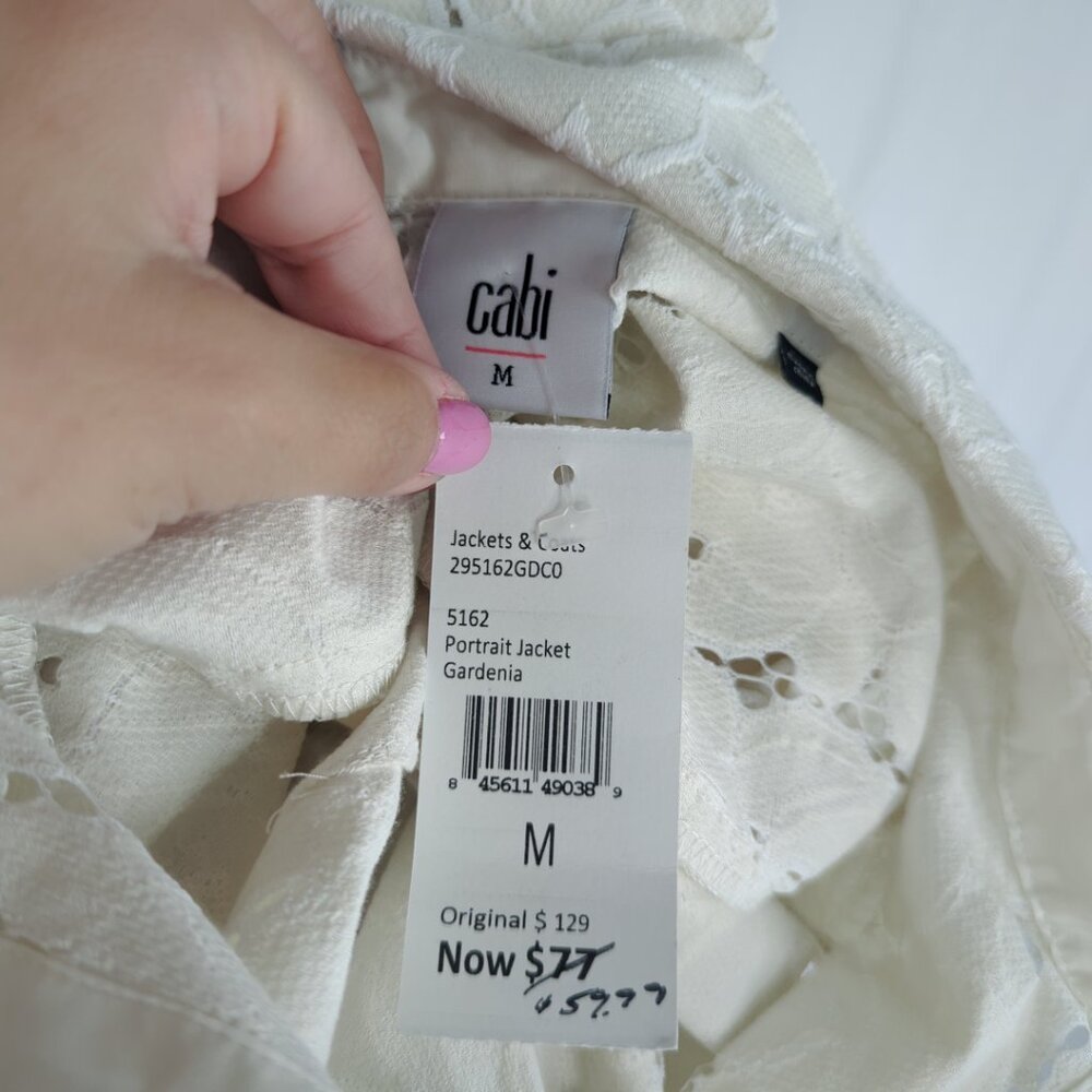 CAbi Cream Floral Lace Blazer - Picture 9 of 10